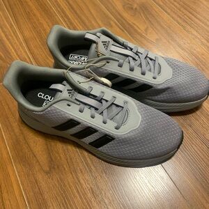 Adidas Men's Gray Cloudfoam Sneakers
